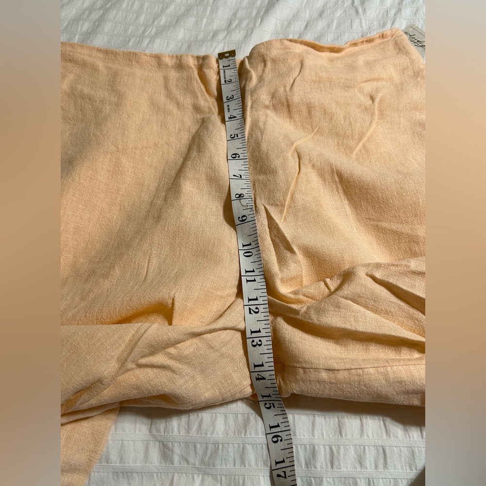 Free-est Demi Cotton-Linen Pants.Color Pale Peach. - Picture 8 of 12